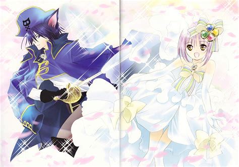 Amu & Ikuto, tsukiyomi ikuto, gold eyes, pirate hat, dress, amulet ...