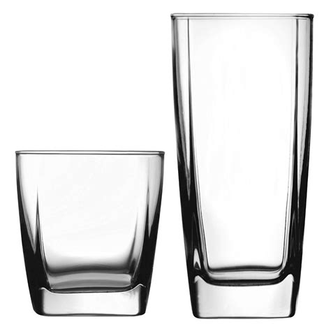 Anchor Hocking Rio Small and Large Drinking Glasses, Set of 16, Clear, 80850L13 | Glassware set ...