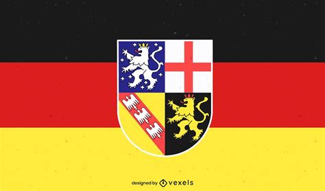 Saarland State Flag Design Vector Download