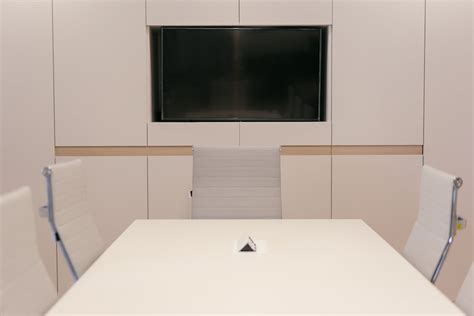 Conference Room with Monitor on the Wall · Free Stock Photo