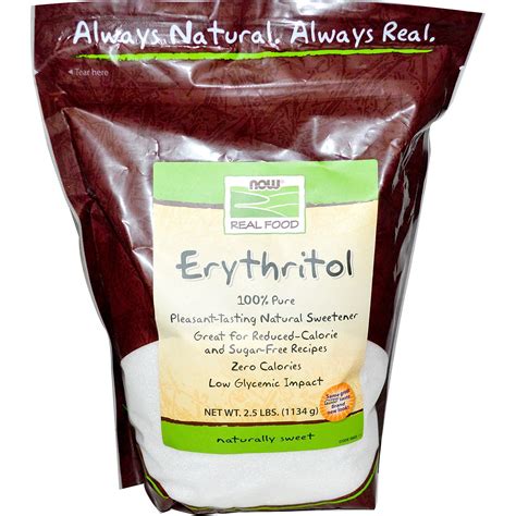 Now Foods, Real Food, Erythritol, 2.5 lbs (1,134 g) | Now foods ...