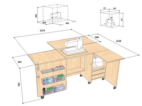 COMFORT 5+ Sewing machine and overlocker table