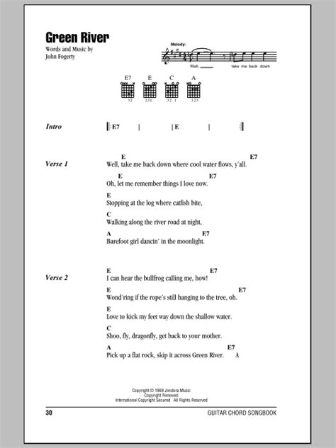 Green River by Creedence Clearwater Revival - Guitar Chords/Lyrics ...