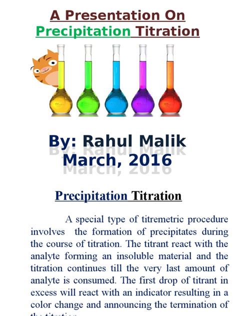 Precipitation Titration | Precipitation (Chemistry) | Titration