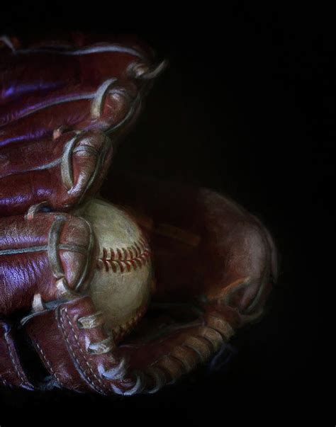 Vintage Baseball In Vintage Leather Glove Photograph by David and Carol ...