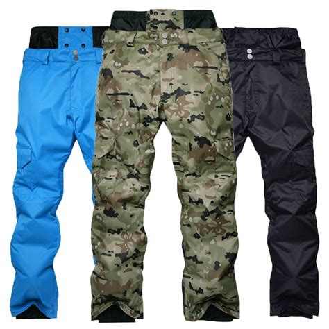 Men 's Snowboarding Pants Winter Outdoor Windproof Waterproof Warming Thicker Camouflage High ...