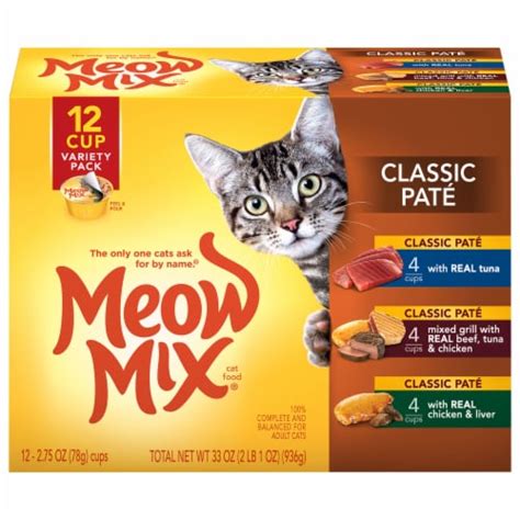 Meow Mix® Classic Pate Wet Cat Food Variety Pack, 12 ct / 2.75 oz - Kroger