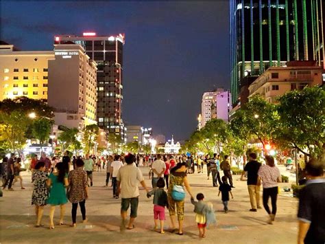 Nguyen Hue Walking Street Saigon, Ho Chi Minh City Night Market