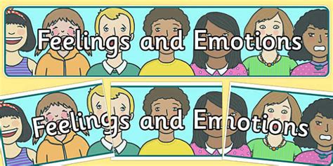 Feelings and Emotions Display Banner - Ourselves display, KS1