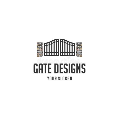 Gate designs logo vector stock illustration. Illustration of connection ...