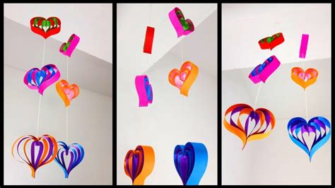 Paper Love Hearts Wall Decoration Ideas Discover how to make a paper ...