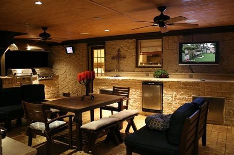 We love this cozy man cave we created for a client. Great place to spend a day watching football ...