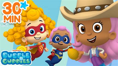 Bubble Guppies Superhero & Wild West Scenes, Songs & Games! 🦸‍♀️🤠 30 ...