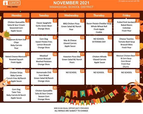 Nov. Lunch Menu-2021 - WSD