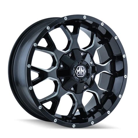 Mayhem 8015 Warrior 17x7.5 40 6x135/6x139.7(6x5.5) Black and Milled | Tires and Engine Performance