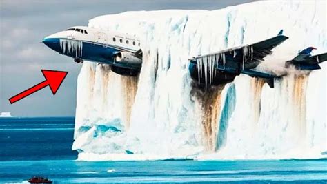 Researchers Find Long Lost Plane In Iceberg – After Seeing Movement, They Turn Pale