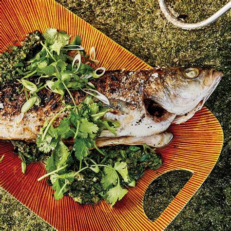 Grilled Salt-and-Pepper Black Bass Recipe | Bon Appétit