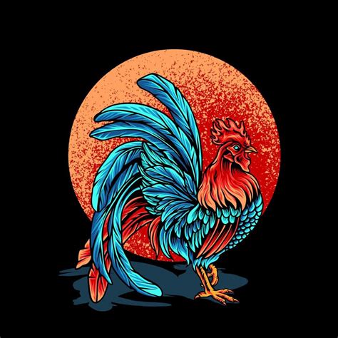 Beautiful Rooster Illustration 3789663 Vector Art at Vecteezy