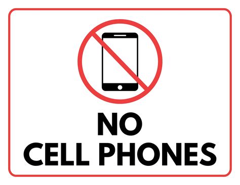 Free Printable No Cell Phone Sign Templates [PDF]