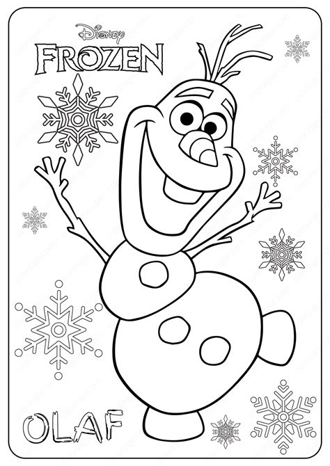 Free Printable Frozen Olaf Coloring Pages