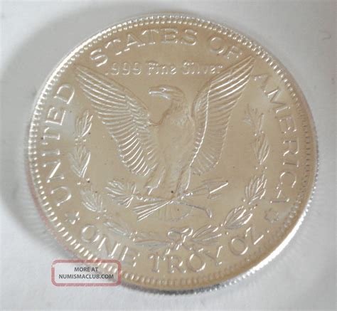 1 Oz. Morgan Silver Dollar Design. 999 Pure Silver Round