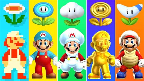 Evolution of Flower Power-Ups in Super Mario Games (1985-2021) - YouTube