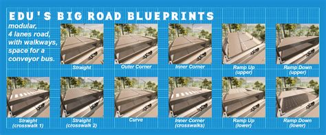 Edu's Big Road Blueprints, an 4 lane modular road! : r/SatisfactoryGame