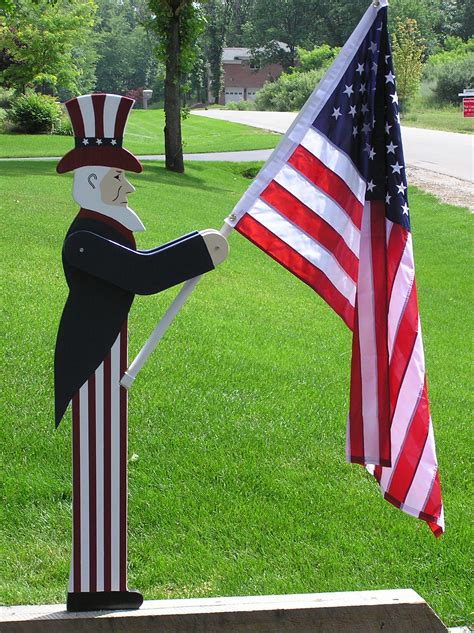 There was a Uncle Sam flag pole holder just like this on one of the optional streets we coul ...