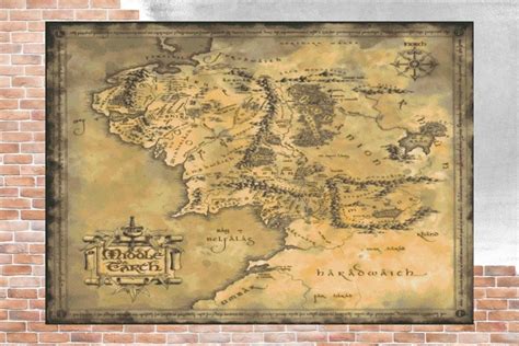 PDF middle Earth Map Lord of the Rings Cross - Etsy UK