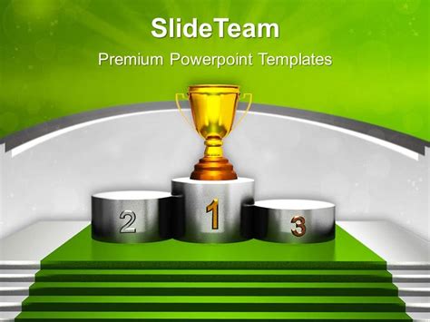 Golden Trophy On Winner Podium Powerpoint Templates Ppt Themes And Graphics 0313 | PowerPoint ...