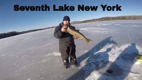 Ice Fishing Lake Trout In The Adirondacks 7th Lake, New York - YouTube