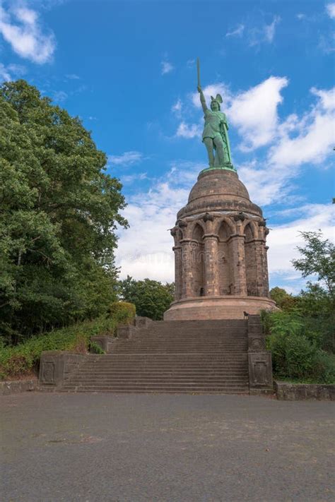 Hermann Monument in the Teutoburg Forest in Germany. Stock Photo ...