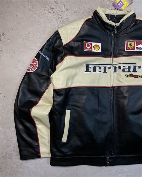 Marlboro Vintage Ferrari Marlboro Racing Leather Jacket | Grailed