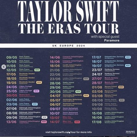 Taylor Swift Adds Paramore To 2024 European Tour; Announces 14 Additional Shows