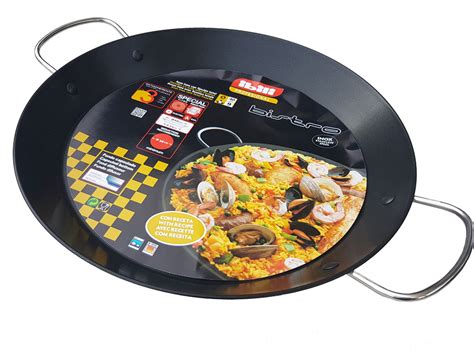 The Paella Company - 36cm Sandwich Base Stainless Steel Paella Pan