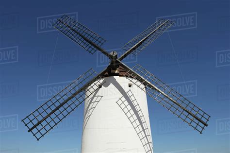 A Windmill Of La Mancha; Mota Del Cuervo, Cuenca Province, Castile-La ...