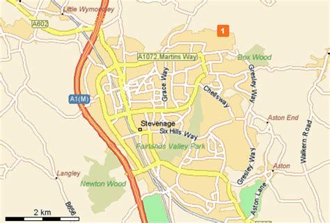 Stevenage Map - United Kingdom