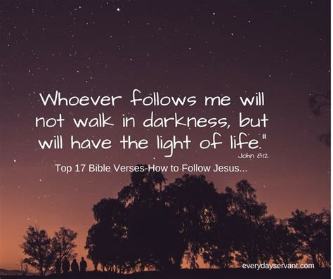 Top 17 Bible Verses-How to Follow Jesus - Everyday Servant