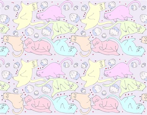 [100+] Cute Cat Pattern Wallpapers | Wallpapers.com