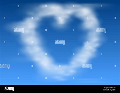 Heart Shaped Clouds Stock Vector Image & Art - Alamy