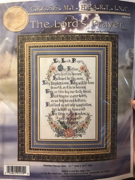 The Lord's Prayer Cross My Heart Kit - Stitchery X-Press