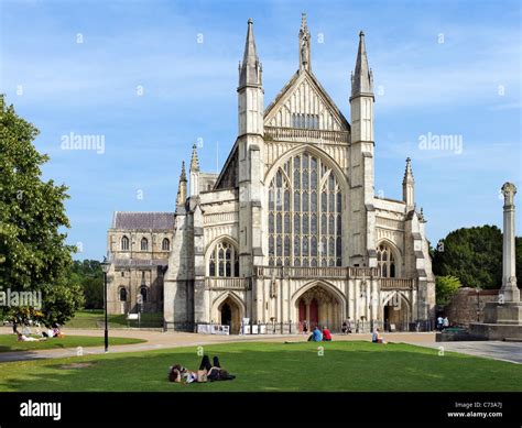 Winchester Cathedral, Winchester, Hampshire, England, UK Stock Photo ...