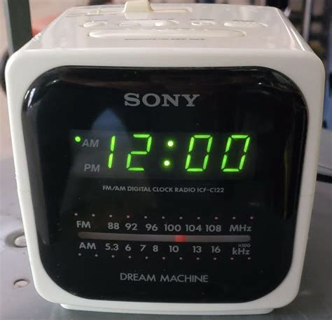 Vintage Cube Sony Dream Machine Digital Alarm Clock Radio AM/FM ICF-C122 Works - Alarm Clocks ...