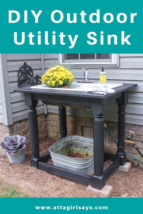 DIY Outdoor Sink Using a Cast Iron Farmhouse Sink