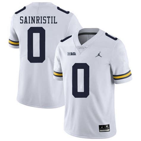 Mike Sainristil Michigan Wolverines White Jersey - All Stitched - Alvaig Store