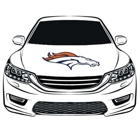 Denver Broncos Car Hood Cover Flag , Engine Banner Denver Broncos ,3.3 ...