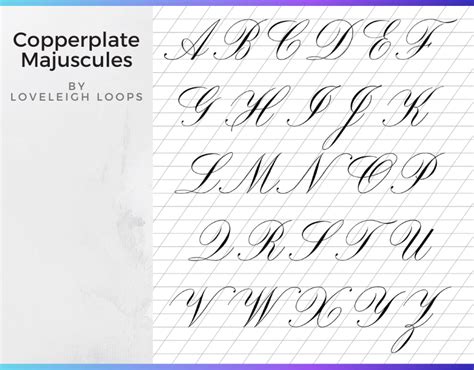 Beginner's Guide To The Copperplate Uppercase Alphabet — Loveleigh Loops