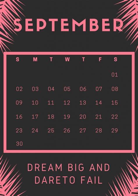 inspirational september 2018 calendar Weekly Monthly Calendar, Printable Blank Calendar ...