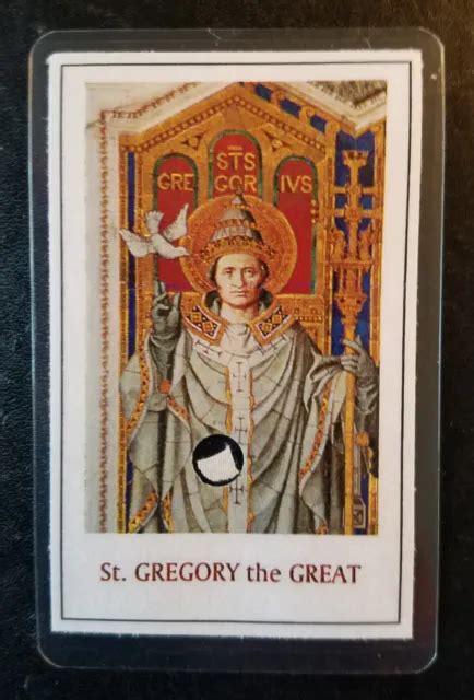 ST GREGORY THE Great Relic Card Patron Saint Musicians Singers Students ...