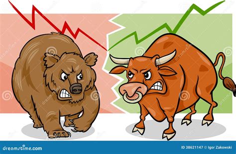 Bear Bull Market Cartoon Stock Illustrations – 615 Bear Bull Market ...